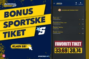 AdmiralBet i Sportske bonus tiket - Favoriti danas pune džepove